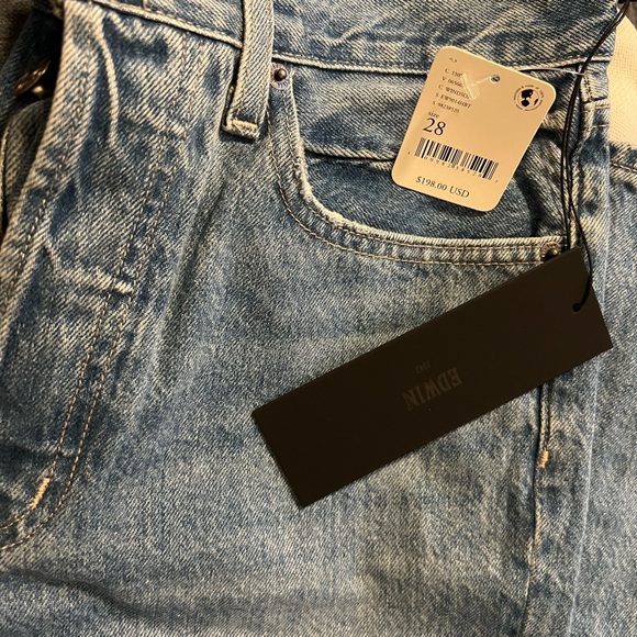 Edwin Blue Straight Leg Jeans - Picture 4 of 4